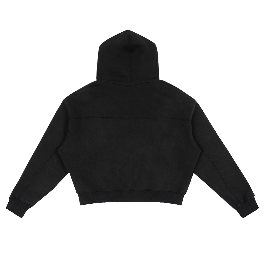 Fleece Zip-Up Boxy Hoodie