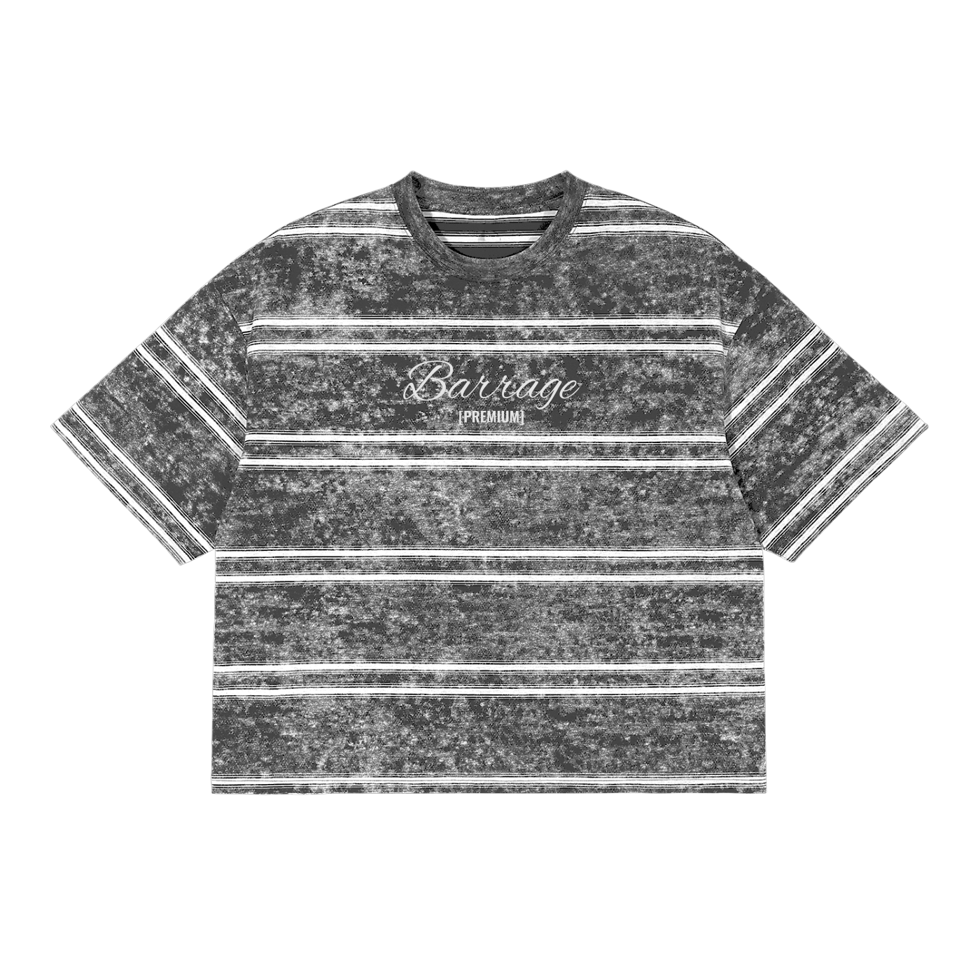 Barrage [PREMIUIM] Washed Striped T-shirt